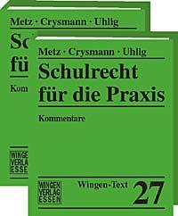 Schulrecht für die Praxis <br>
<i>Kommentare zu wichtigen schul- und dienstrechtlichen Einzelfragen<br>
Ausgabe: Niedersachsen</i><br>
(Wingen Text 27)<br>
Das Grundwerk ist ausverkauft. Der Termin für einen Nachdruck liegt zzt. noch nicht vor. Gerne merken wir Ihre Bestellung vor.
